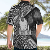Hawaii King Kamehameha Hawaiian Shirt With Hawaiian Ipu Motifs Black Version