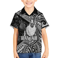 Hawaii King Kamehameha Hawaiian Shirt With Hawaiian Ipu Motifs Black Version