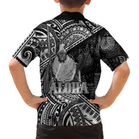 Hawaii King Kamehameha Hawaiian Shirt With Hawaiian Ipu Motifs Black Version