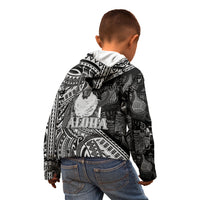Hawaii King Kamehameha Kid Hoodie With Hawaiian Ipu Motifs Black Version LT05 - Polynesian Pride