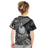 Hawaii King Kamehameha Kid T Shirt With Hawaiian Ipu Motifs Black Version LT05 - Polynesian Pride