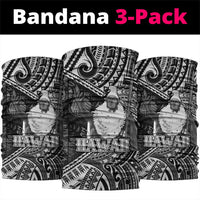 Hawaii King Kamehameha Neck Gaiter With Hawaiian Ipu Motifs Black Version LT05 package One Size: 25*50cm Black - Polynesian Pride