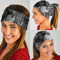 Hawaii King Kamehameha Neck Gaiter With Hawaiian Ipu Motifs Black Version LT05 - Polynesian Pride