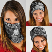 Hawaii King Kamehameha Neck Gaiter With Hawaiian Ipu Motifs Black Version LT05 - Polynesian Pride