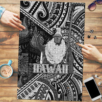 Hawaii King Kamehameha Puzzle With Hawaiian Ipu Motifs Black Version LT05 Black - Polynesian Pride