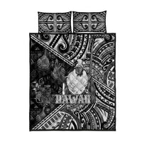 Hawaii King Kamehameha Quilt Bed Set With Hawaiian Ipu Motifs Black Version LT05 - Polynesian Pride