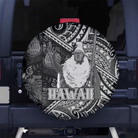Hawaii King Kamehameha Spare Tire Cover With Hawaiian Ipu Motifs Black Version LT05 No hole Black - Polynesian Pride