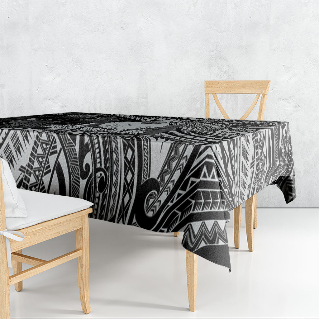 Hawaii King Kamehameha Tablecloth With Hawaiian Ipu Motifs Black Version LT05 - Polynesian Pride