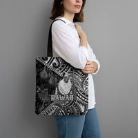 Hawaii King Kamehameha Tote Bag With Hawaiian Ipu Motifs Black Version LT05 - Polynesian Pride