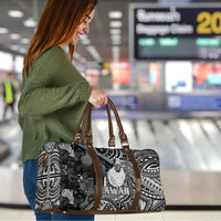Hawaii King Kamehameha Travel Bag With Hawaiian Ipu Motifs Black Version LT05 - Polynesian Pride