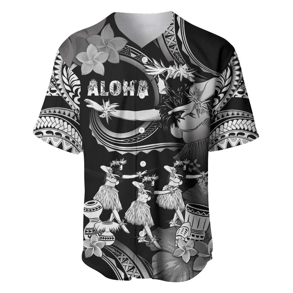 Hawaii Beautiful Hula Dancers Baseball Jersey With Ipu Keke And Pahu Drum