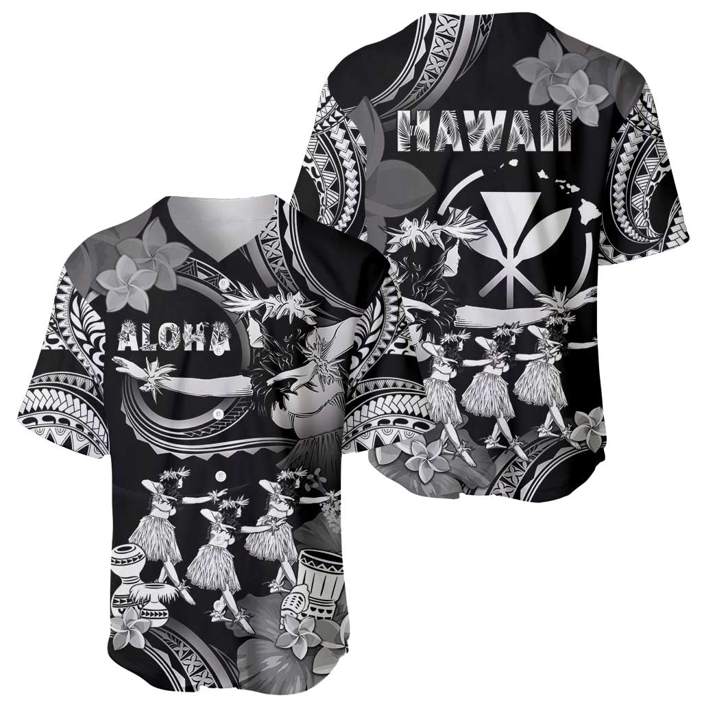 Hawaii Beautiful Hula Dancers Baseball Jersey With Ipu Keke And Pahu Drum