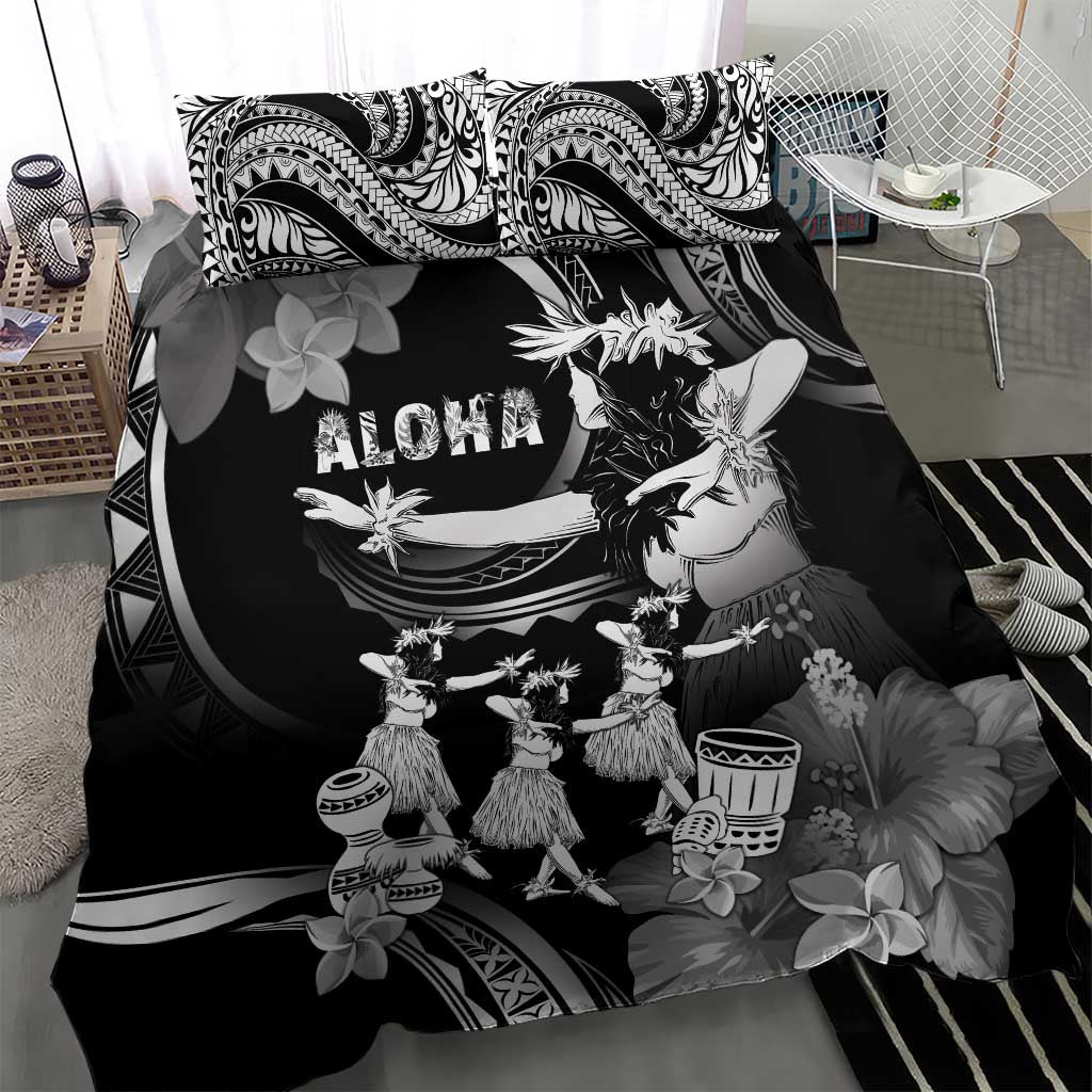 Hawaii Beautiful Hula Dancers Bedding Set With Ipu Keke And Pahu Drum LT05 - Polynesian Pride