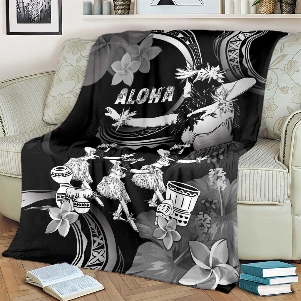 Hawaii Beautiful Hula Dancers Blanket With Ipu Keke And Pahu Drum LT05 - Polynesian Pride