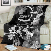 Hawaii Beautiful Hula Dancers Blanket With Ipu Keke And Pahu Drum LT05 - Polynesian Pride