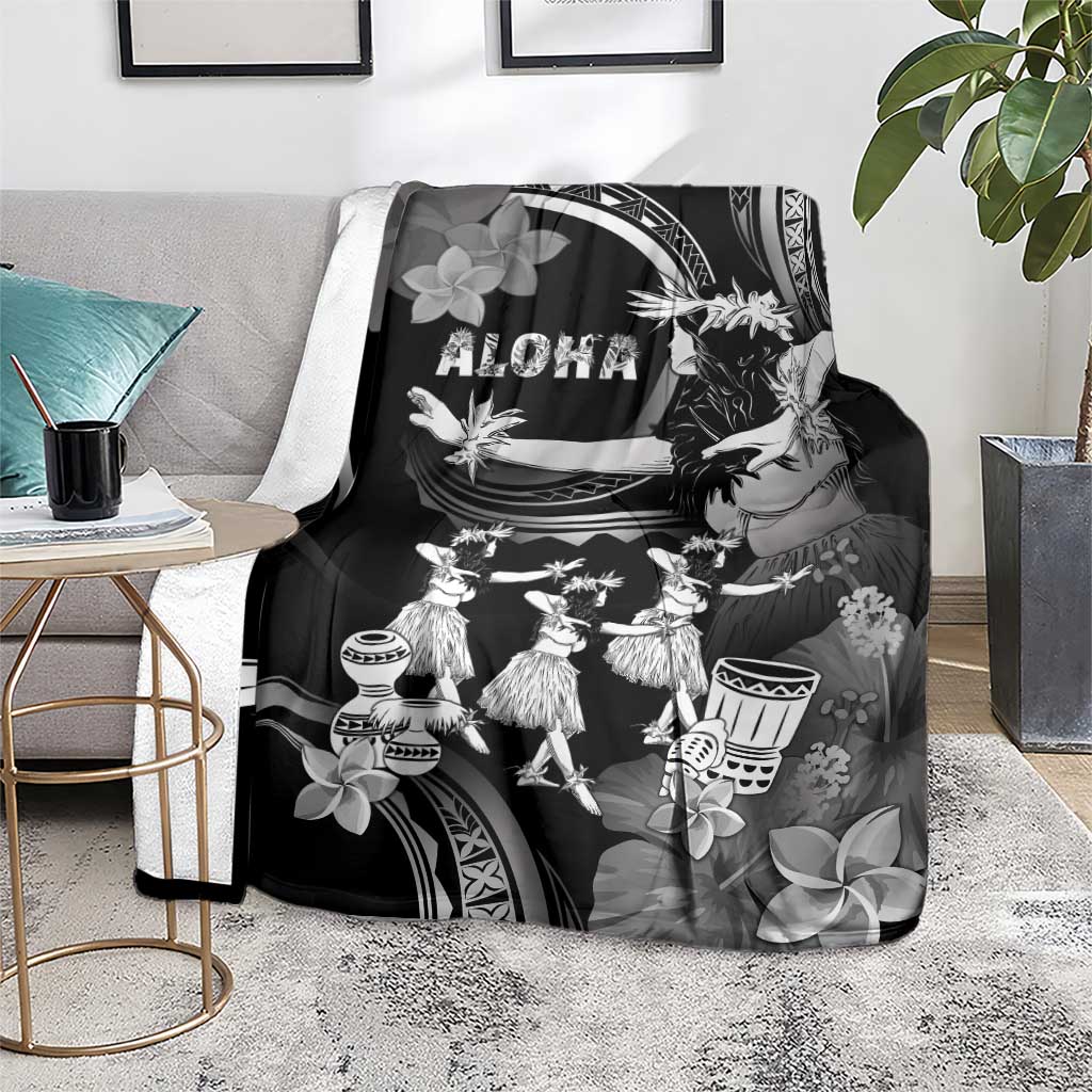 Hawaii Beautiful Hula Dancers Blanket With Ipu Keke And Pahu Drum LT05 - Polynesian Pride