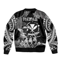 Hawaii Beautiful Hula Dancers Bomber Jacket With Ipu Keke And Pahu Drum
