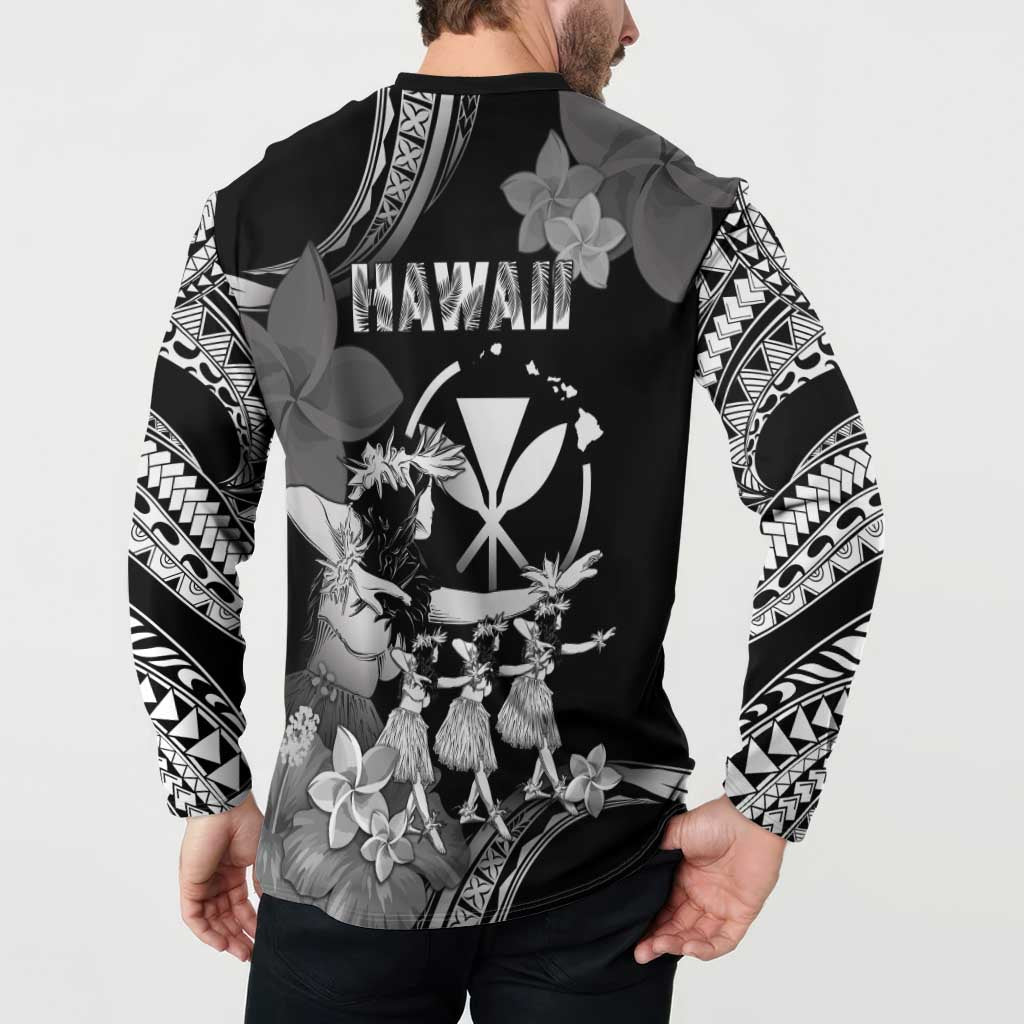 Hawaii Beautiful Hula Dancers Button Sweatshirt With Ipu Keke And Pahu Drum LT05 - Polynesian Pride