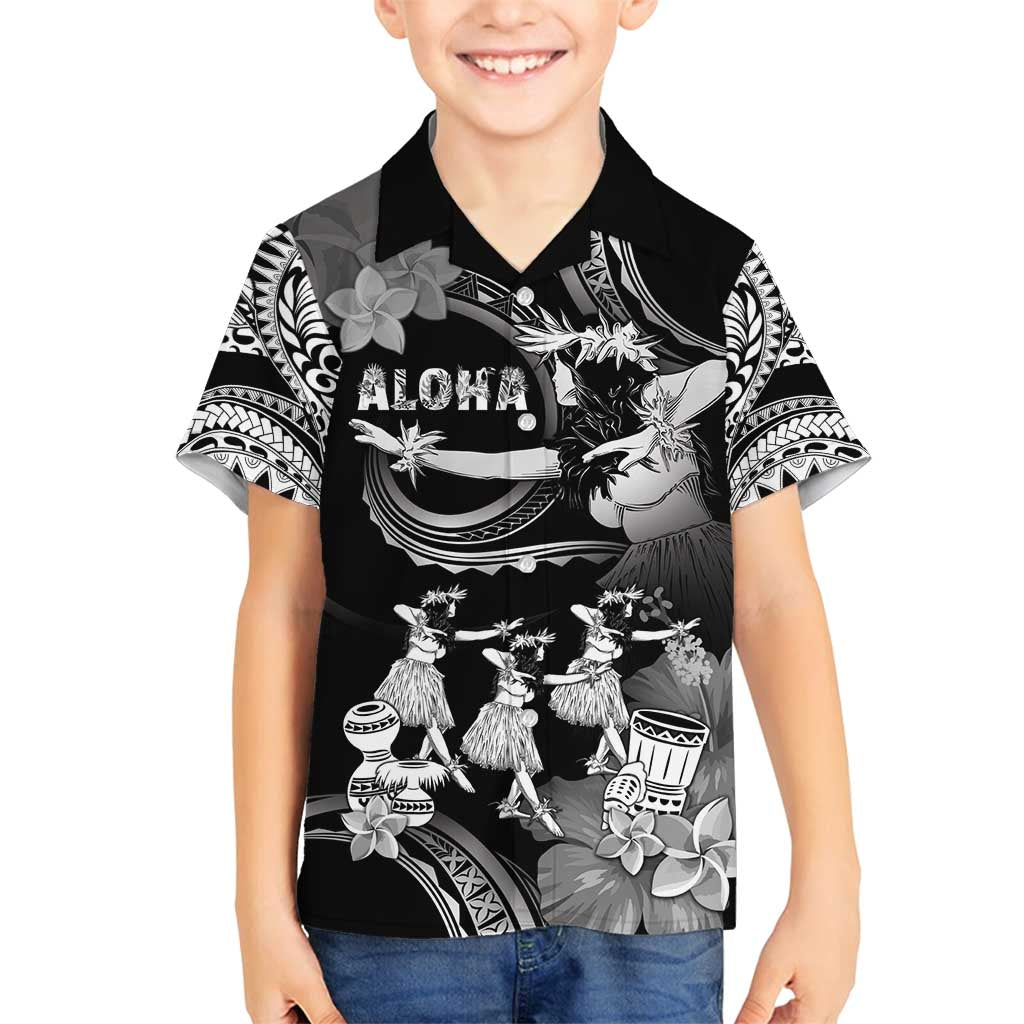 Hawaii Beautiful Hula Dancers Family Matching Long Sleeve Bodycon Dress and Hawaiian Shirt With Ipu Keke And Pahu Drum