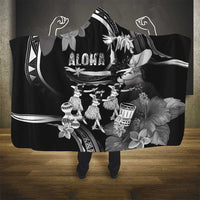 Hawaii Beautiful Hula Dancers Hooded Blanket With Ipu Keke And Pahu Drum LT05 - Polynesian Pride