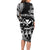 Hawaii Beautiful Hula Dancers Long Sleeve Bodycon Dress With Ipu Keke And Pahu Drum