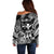 Hawaii Beautiful Hula Dancers Off Shoulder Sweater With Ipu Keke And Pahu Drum