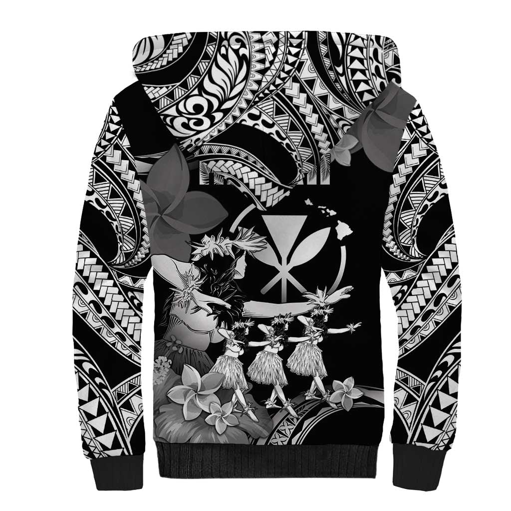 Hawaii Beautiful Hula Dancers Sherpa Hoodie With Ipu Keke And Pahu Drum LT05 - Polynesian Pride