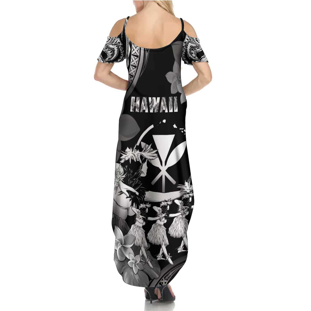 Hawaii Beautiful Hula Dancers Summer Maxi Dress With Ipu Keke And Pahu Drum LT05 - Polynesian Pride