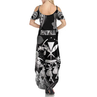 Hawaii Beautiful Hula Dancers Summer Maxi Dress With Ipu Keke And Pahu Drum LT05 - Polynesian Pride