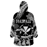 Hawaii Beautiful Hula Dancers Wearable Blanket Hoodie With Ipu Keke And Pahu Drum LT05 - Polynesian Pride