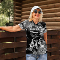 Hawaii Beautiful Hula Dancers Women Polo Shirt With Ipu Keke And Pahu Drum