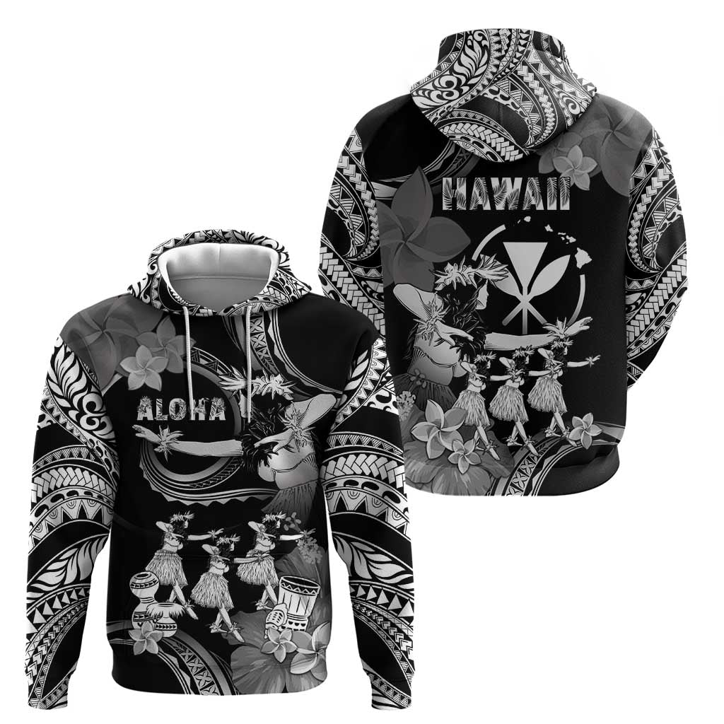 Hawaii Beautiful Hula Dancers Zip Hoodie With Ipu Keke And Pahu Drum
