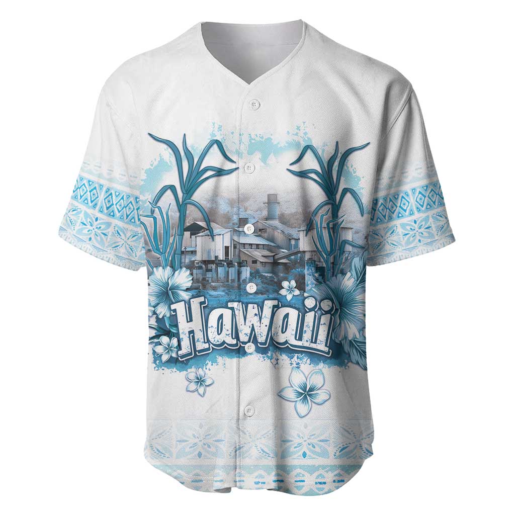 Hawaii Sugar Plantation Baseball Jersey With Hawaiian Tapa Pattern