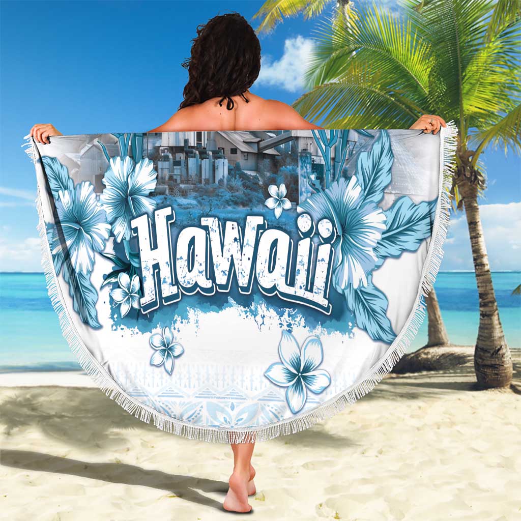 Hawaii Sugar Plantation Beach Blanket With Hawaiian Tapa Pattern LT05 - Polynesian Pride