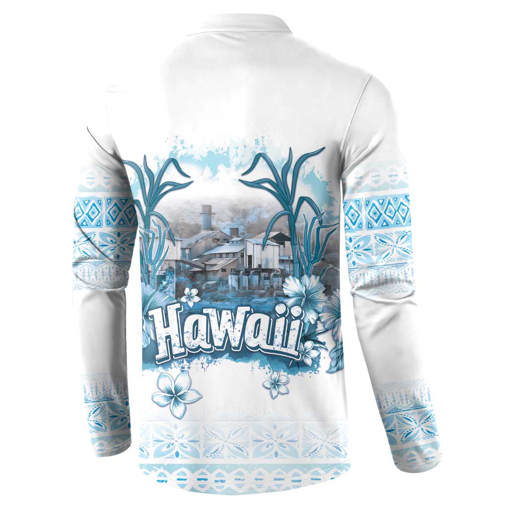 Hawaii Sugar Plantation Button Sweatshirt With Hawaiian Tapa Pattern LT05 - Polynesian Pride