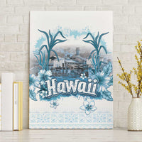 Hawaii Sugar Plantation Canvas Wall Art With Hawaiian Tapa Pattern LT05 Without Frame White - Polynesian Pride