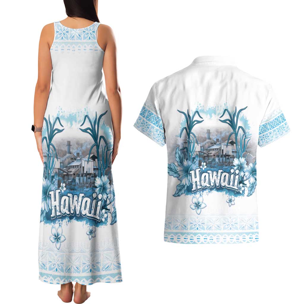 Hawaii Sugar Plantation Couples Matching Tank Maxi Dress and Hawaiian Shirt With Hawaiian Tapa Pattern LT05 - Polynesian Pride