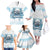 Hawaii Sugar Plantation Family Matching Off The Shoulder Long Sleeve Dress and Hawaiian Shirt With Hawaiian Tapa Pattern