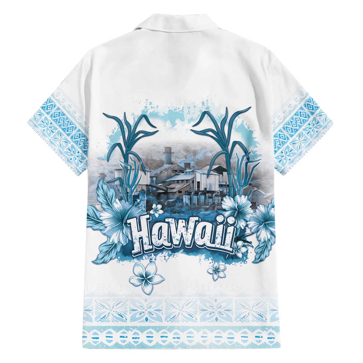 Hawaii Sugar Plantation Family Matching Off Shoulder Short Dress and Hawaiian Shirt With Hawaiian Tapa Pattern LT05 - Polynesian Pride