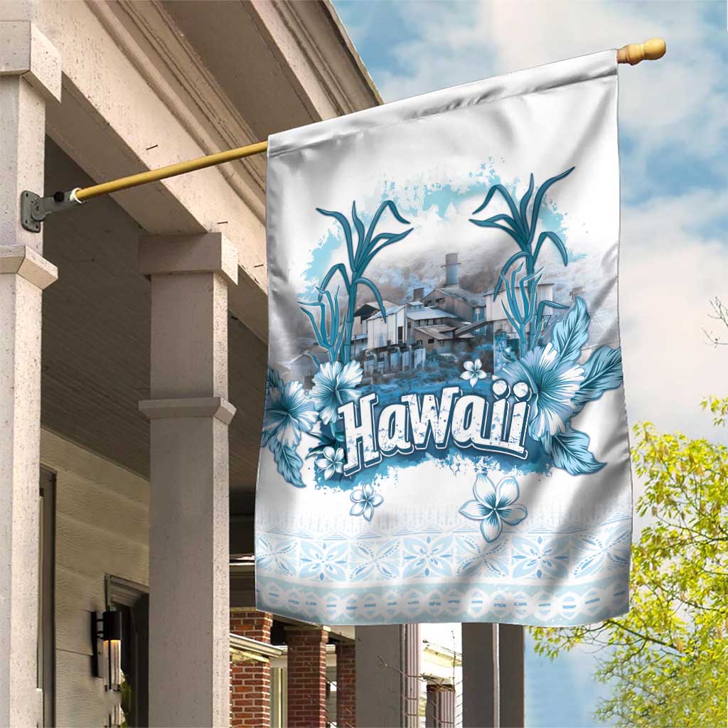 Hawaii Sugar Plantation Garden Flag With Hawaiian Tapa Pattern LT05 House Flag White - Polynesian Pride