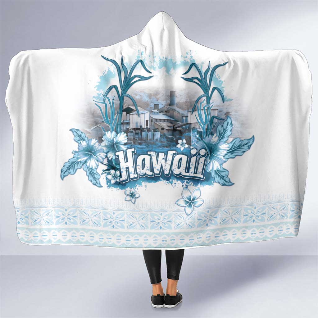 Hawaii Sugar Plantation Hooded Blanket With Hawaiian Tapa Pattern