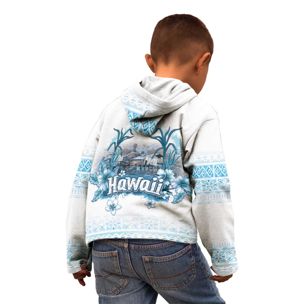 Hawaii Sugar Plantation Kid Hoodie With Hawaiian Tapa Pattern