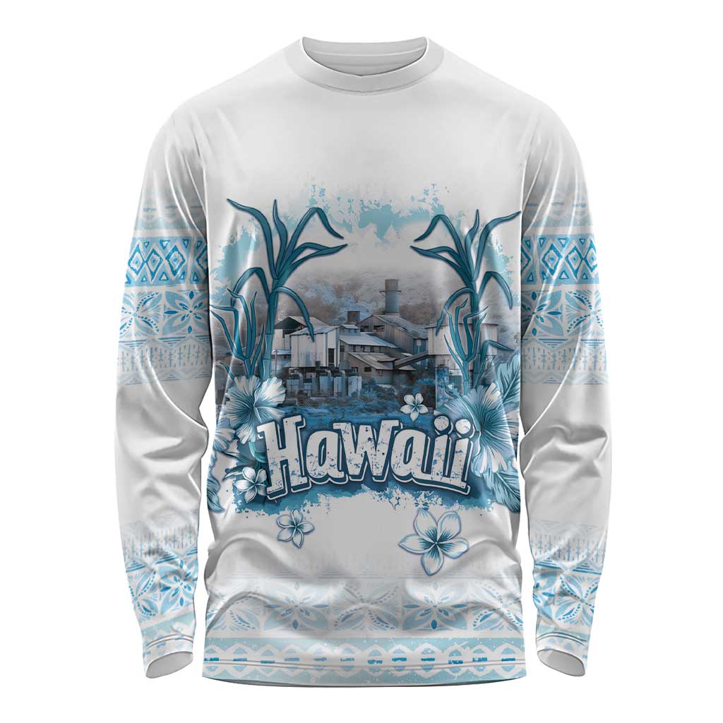 Hawaii Sugar Plantation Long Sleeve Shirt With Hawaiian Tapa Pattern