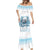 Hawaii Sugar Plantation Mermaid Dress With Hawaiian Tapa Pattern