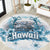 Hawaii Sugar Plantation Round Carpet With Hawaiian Tapa Pattern