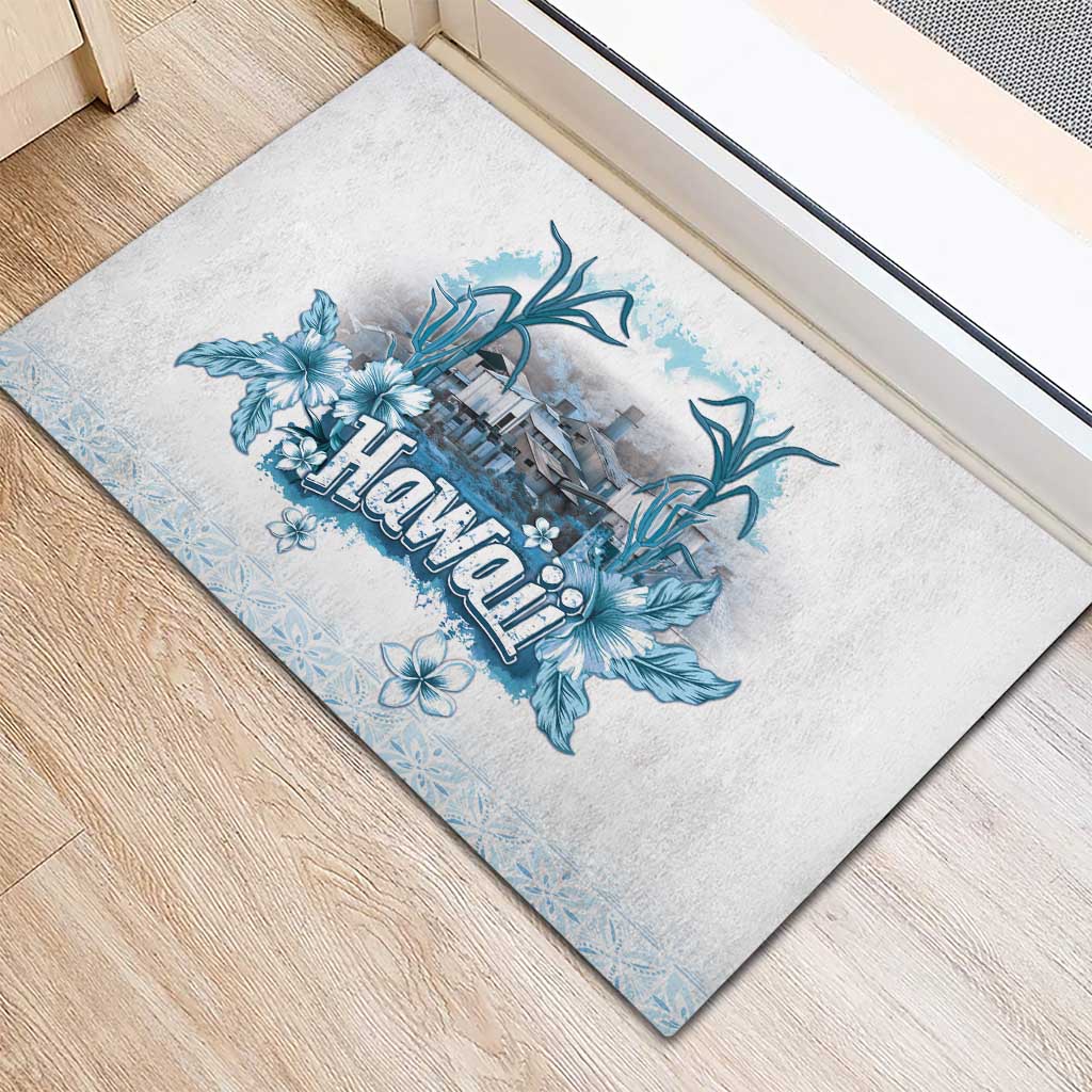 Hawaii Sugar Plantation Rubber Doormat With Hawaiian Tapa Pattern LT05 - Polynesian Pride
