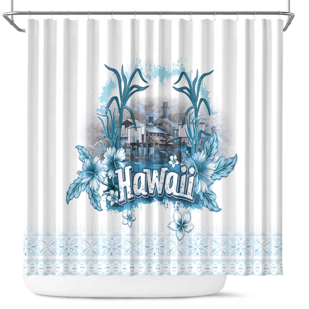Hawaii Sugar Plantation Shower Curtain With Hawaiian Tapa Pattern