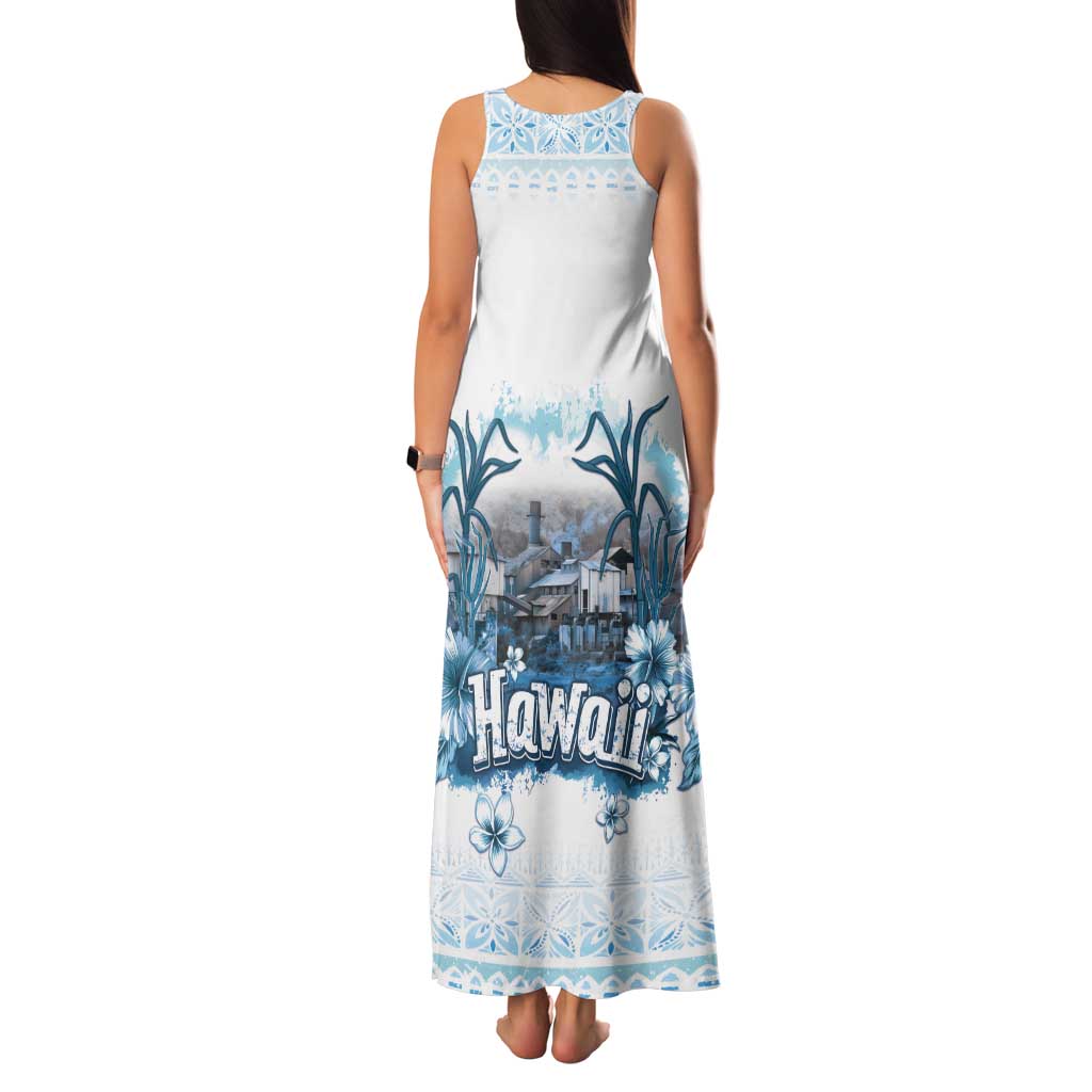 Hawaii Sugar Plantation Tank Maxi Dress With Hawaiian Tapa Pattern LT05 - Polynesian Pride