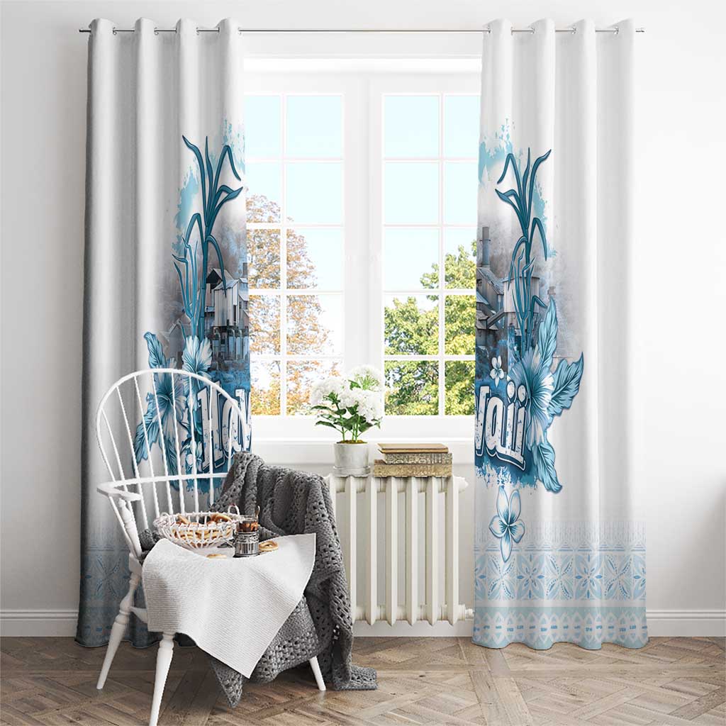 Hawaii Sugar Plantation Window Curtain With Hawaiian Tapa Pattern LT05 - Polynesian Pride