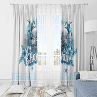Hawaii Sugar Plantation Window Curtain With Hawaiian Tapa Pattern LT05 - Polynesian Pride